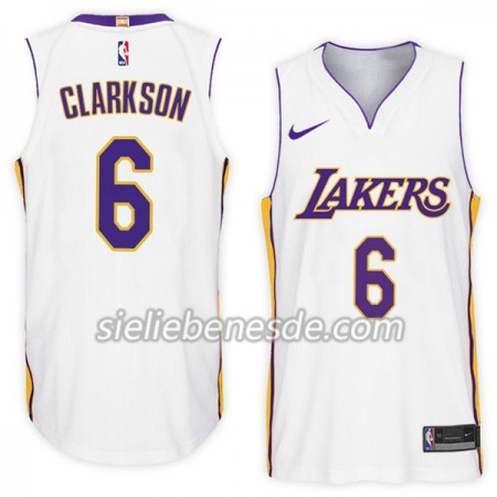 Herren NBA Los Angeles Lakers Trikot Jordan Clarkson 6 Nike 2017-18 Weiß Swingman